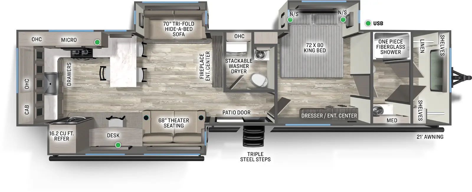 Sandpiper Destination 396RKLR Floorplan